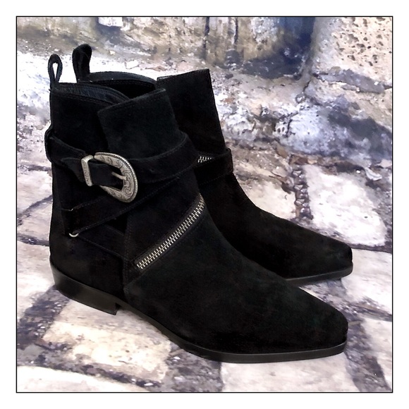 All Saints Shoes - All Saints Tejus Suede Black Boots